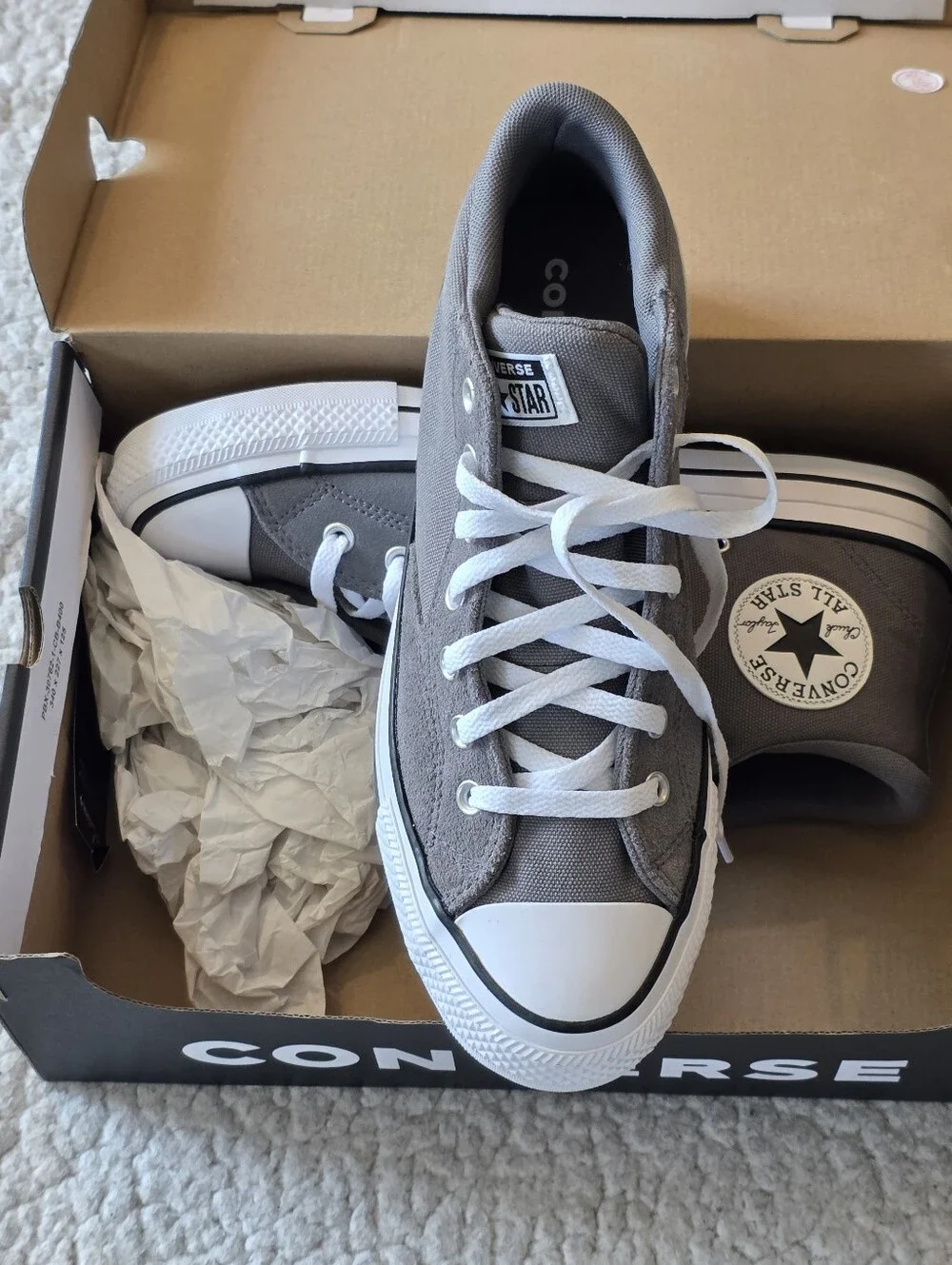 Converse Chuck Taylor All Star Malden Street Mid Grey Mens 9.5 Womens 11 A10477C